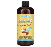 Wonder Paws, Superhero Drops, капли для собак, Omega Max 3X, дикий аляскинский лосось, треска и криль, для всех возрастов, 473 мл (16 унций)