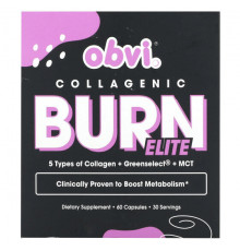 Для мышц и суставов Obvi, Collagenic Burn Elite , 60 Capsules