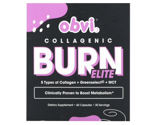 Для мышц и суставов Obvi, Collagenic Burn Elite , 60 Capsules Для мышц и суставов Obvi, Collagenic Burn Elite , 60 Capsules
