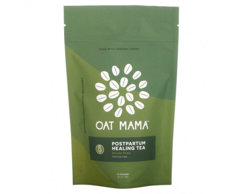 Травяные сборы и чаи Oat Mama, Послеродовой лечебный чай, груша со специями, без кофеина, 14 чайных пакетиков, 32 г Травяные сборы и чаи Oat Mama, Послеродовой лечебный чай, груша со специями, без кофеина, 14 чайных пакетиков, 32 г