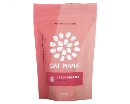 Травяные сборы и чаи Oat Mama, Labor Prep Tea, персик и ягоды, 14 чайных пакетиков, 32 г Травяные сборы и чаи Oat Mama, Labor Prep Tea, персик и ягоды, 14 чайных пакетиков, 32 г