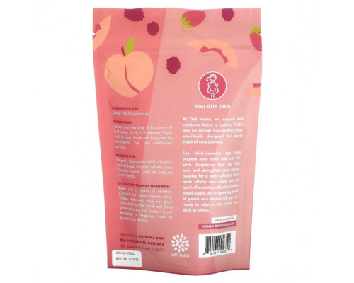 Травяные сборы и чаи Oat Mama, Labor Prep Tea, персик и ягоды, 14 чайных пакетиков, 32 г Травяные сборы и чаи Oat Mama, Labor Prep Tea, персик и ягоды, 14 чайных пакетиков, 32 г