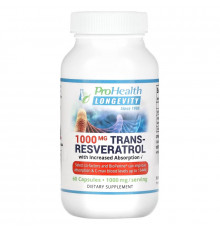 ProHealth Longevity, Trans-Resveratrol with Increased Absorption, 500 mg, 60 Capsules