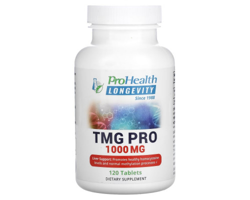ProHealth Longevity, TMG Pro, 1,000 mg, 120 Tablets ProHealth Longevity, TMG Pro, 1,000 mg, 120 Tablets