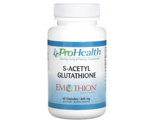 ProHealth Longevity, Emothion, S-Acetyl Glutathione, 300 mg, 60 Capsules ProHealth Longevity, Emothion, S-Acetyl Glutathione, 300 mg, 60 Capsules