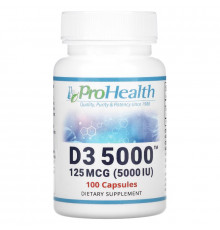 ProHealth Longevity, D3 5000, 125 mcg (5000 IU), 100 Capsules
