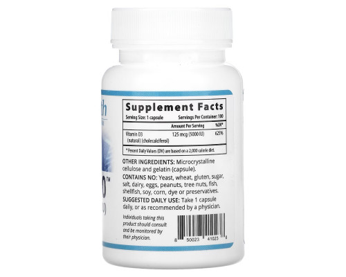 ProHealth Longevity, D3 5000, 125 mcg (5000 IU), 100 Capsules ProHealth Longevity, D3 5000, 125 mcg (5000 IU), 100 Capsules