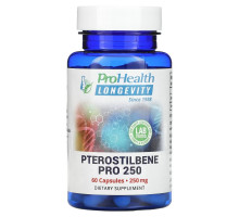 ProHealth Longevity, Pterostilbene Pro 250, 250 mg, 60 Capsules