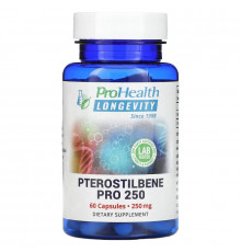 ProHealth Longevity, Pterostilbene Pro 250, 250 mg, 60 Capsules