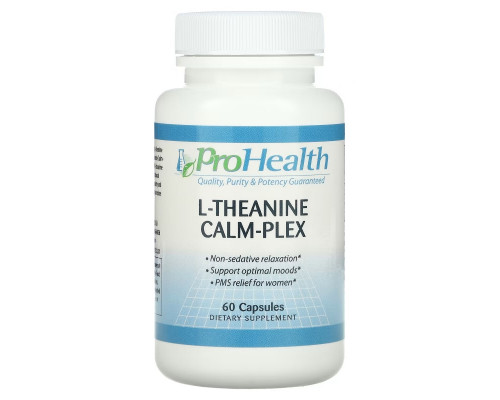 ProHealth Longevity, L-Theanine Calm-Plex, 60 Capsules ProHealth Longevity, L-Theanine Calm-Plex, 60 Capsules