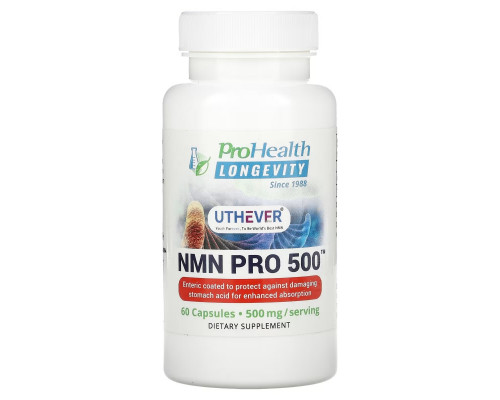 ProHealth Longevity, NMN Pro 500, 250 mg, 60 Capsules ProHealth Longevity, NMN Pro 500, 250 mg, 60 Capsules