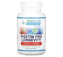 Растительные экстракты и настойки ProHealth Longevity, Fisetin Pro Longevity, 125 мг, 60 капсул