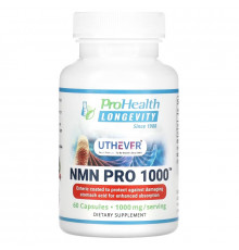 ProHealth Longevity, Uthever, NMN Pro 1000, 500 mg, 60 Capsules