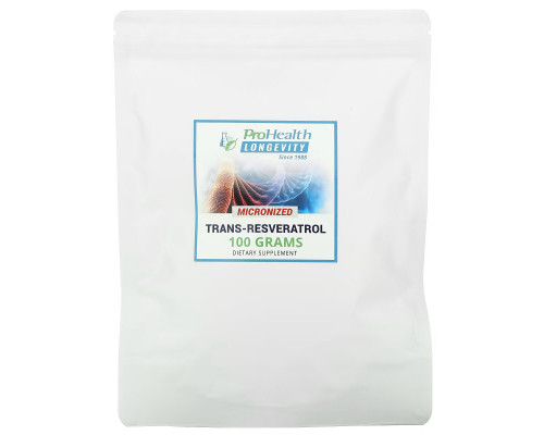 ProHealth Longevity, Micronized Trans-Resveratrol, 100 g ProHealth Longevity, Micronized Trans-Resveratrol, 100 g
