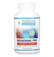 Фрукты и ягоды ProHealth Longevity, Berberine Pro, 600 мг, 60 растительных капсул