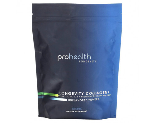 Для мышц и суставов ProHealth Longevity, Пептиды коллагена Longevity, без добавок, 690 г (1,52 фунта) Для мышц и суставов ProHealth Longevity, Пептиды коллагена Longevity, без добавок, 690 г (1,52 фунта)