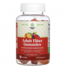 Natures Craft, Adult Fiber Gummies, Orange and Mixed Berries, 60 Gummies