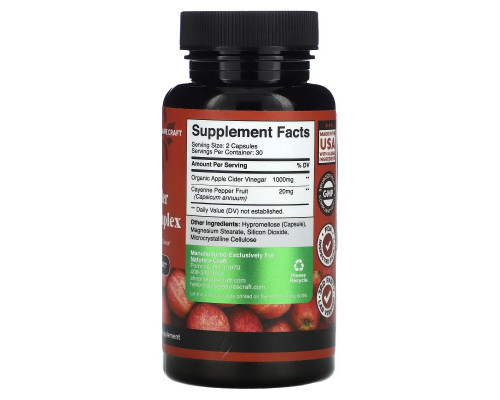 Natures Craft, Apple Cider Vinegar Complex, 60 Capsules
