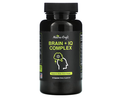 Natures Craft, Brain + IQ Complex, 30 Capsules