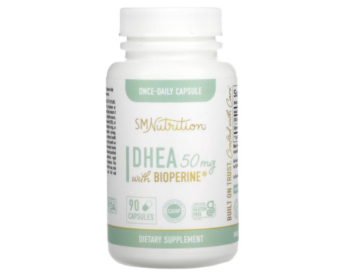 SMNutrition, DHEA with Bioperine , 50 mg , 90 Capsules SMNutrition, DHEA with Bioperine , 50 mg , 90 Capsules