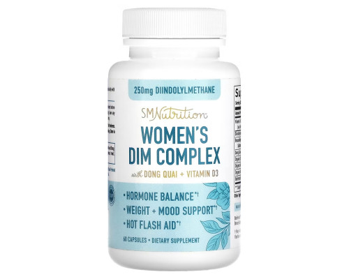 SMNutrition, Women's DIM Complex, 250 mg, 60 Capsules SMNutrition, Women's DIM Complex, 250 mg, 60 Capsules