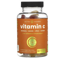 NutraChamps, Vitamin C, Natural Orange & Cherry, 60 Vegan Gummies