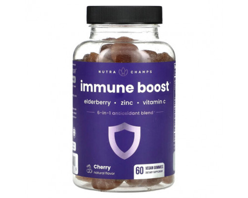 Антиоксиданты Immune Boost, Cherry, 60 Vegan Gummies Антиоксиданты Immune Boost, Cherry, 60 Vegan Gummies