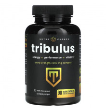 Мужское здоровье NutraChamps, Tribulus, Extra Strength, 666 мг, 90 растительных капсул