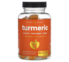 NutraChamps, Turmeric, Natural Tropical Fruit, 60 Vegan Gummies