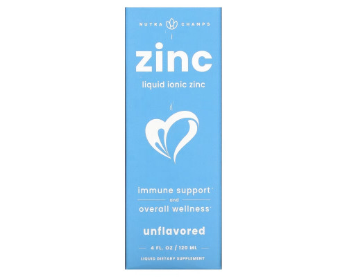 NutraChamps, Zinc, Liquid Ionic, Unflavored, 4 fl oz (120 ml) NutraChamps, Zinc, Liquid Ionic, Unflavored, 4 fl oz (120 ml)