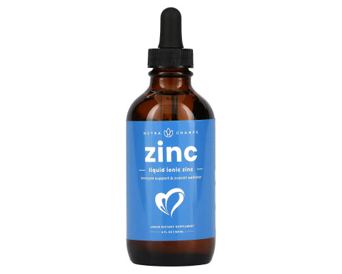 NutraChamps, Zinc, Liquid Ionic, Unflavored, 4 fl oz (120 ml) NutraChamps, Zinc, Liquid Ionic, Unflavored, 4 fl oz (120 ml)