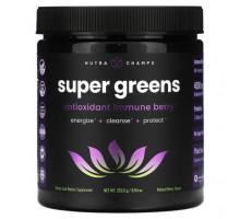 Суперфуды NutraChamps, Super Greens, натуральные ягоды, 253,5 г (8,94 унции)