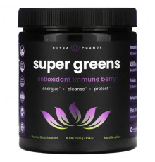 Суперфуды NutraChamps, Super Greens, натуральные ягоды, 253,5 г (8,94 унции)