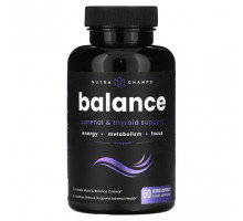 Регуляция гормонального фона NutraChamps, Balance, поддержка надпочечников и щитовидной железы, 60 растительных капсул