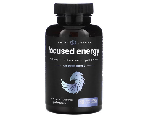NutraChamps, Focused Energy, 60 Easy-to-Swallow Veggie Capsules NutraChamps, Focused Energy, 60 Easy-to-Swallow Veggie Capsules