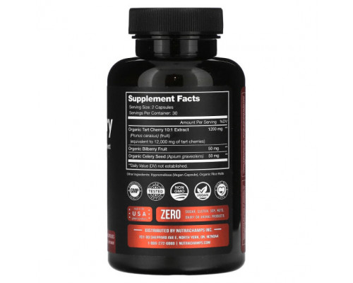 Фрукты и ягоды NutraChamps, Вишня, 12000 мг, 60 веганских капсул Фрукты и ягоды NutraChamps, Вишня, 12000 мг, 60 веганских капсул