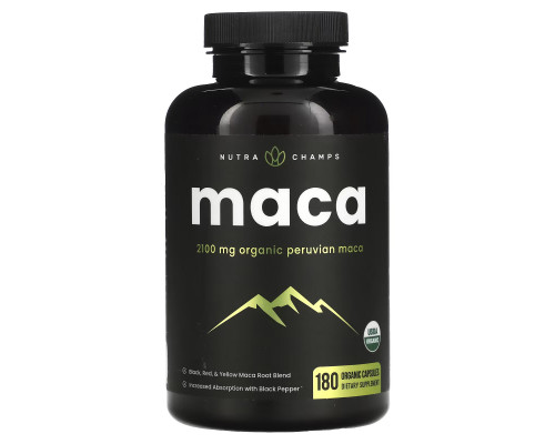NutraChamps, Maca, 700 mg, 180 Organic Capsules NutraChamps, Maca, 700 mg, 180 Organic Capsules