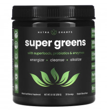 NutraChamps, Super Greens, Natural Berry, 9.1 oz (258 g)