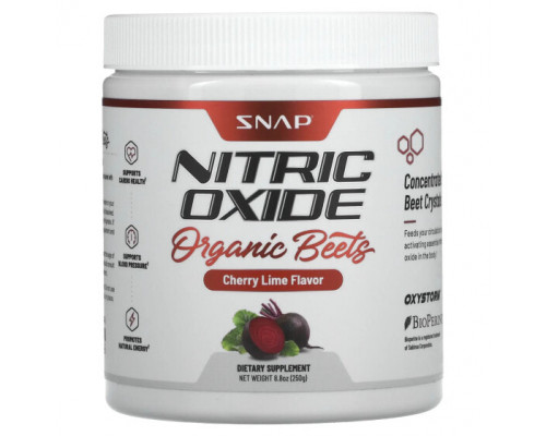 Овощи Snap Supplements, Оксид азота, органическая свекла, вишневый лайм, 250 г (8,8 унции) Овощи Snap Supplements, Оксид азота, органическая свекла, вишневый лайм, 250 г (8,8 унции)