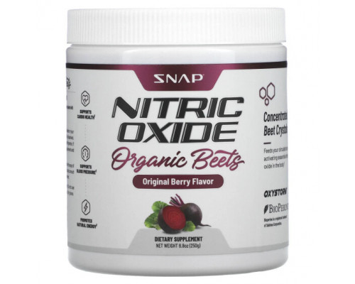 Овощи Snap Supplements, Оксид азота, органическая свекла, оригинальные ягоды, 250 г (8,8 унции) Овощи Snap Supplements, Оксид азота, органическая свекла, оригинальные ягоды, 250 г (8,8 унции)