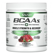 Аминокислоты Snap Supplements, BCAA, со вкусом граната и арбуза, 277 г (9,77 унции)