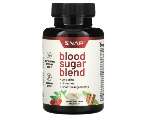 Snap Supplements, Blood Sugar Blend , 60 Capsules Snap Supplements, Blood Sugar Blend , 60 Capsules
