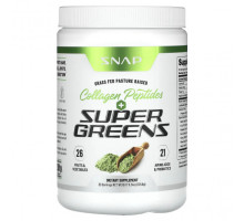 Суперфуды Snap Supplements, Коллагеновые пептиды и зелень, 321,6 г (11,34 унции)