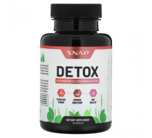 Слабительные, диуретики и средства для очищения организма Snap Supplements, Detox, улучшенная очищающая смесь, 60 капсул