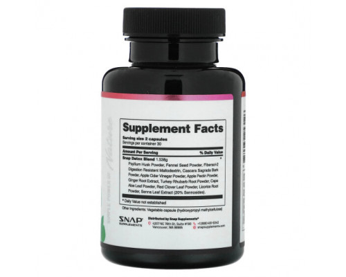 Слабительные, диуретики и средства для очищения организма Snap Supplements, Detox, улучшенная очищающая смесь, 60 капсул Слабительные, диуретики и средства для очищения организма Snap Supplements, Detox, улучшенная очищающая смесь, 60 капсул