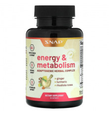 Растительные экстракты и настойки Snap Supplements, Энергия и метаболизм, 60 капсул