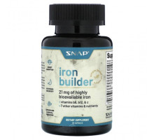 Железо Snap Supplements, Iron Builder, 60 капсул