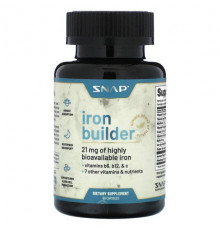 Железо Snap Supplements, Iron Builder, 60 капсул