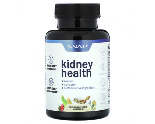 Растительные экстракты и настойки Snap Supplements, Kidney Health, 60 капсул Растительные экстракты и настойки Snap Supplements, Kidney Health, 60 капсул