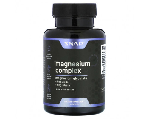 Магний Snap Supplements, Комплекс магния`` 60 капсул Магний Snap Supplements, Комплекс магния`` 60 капсул